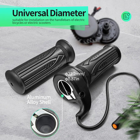 20X Full Twist Throttle Right Handle For EBikes Waterproof 26cm Cable 22mm Bar Fit Easy Install Compatible Only With BBS01 BBS02 BBSHD Mid Motor Systems Smooth Power On Demand For Commuter And Trail Riding