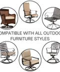 Upgrade Your Patio Game With Solid Rocker Spring Plates For Swivel Rocking Chairs Smooth Gliding Outdoor Furniture Repair Replacement Hardware 2 5 X 5 Inch Heavy Duty Build 2 Pack displayed on various outdoor chairs.