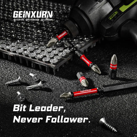 Diamond Coated Impact Screwdriver Bit Set With 20 PH2 1 Inch Insert Driver Bits Magnetic S2 Steel Tips Includes 2 Point 5 Inch Bit Holder Built For Tough Jobs And Everyday Home DIY Projects featuring bits and screws on a dark surface.