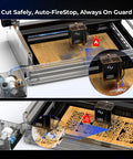 Beast Dual Laser Engraver With 20W Power And One Point Two Watt 1064 Beam Fast 600mm Per Second Engraving in use on wood