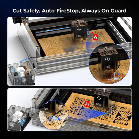Beast Dual Laser Engraver With 20W Power And One Point Two Watt 1064 Beam Fast 600mm Per Second Engraving in use on wood