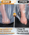 Comparison of 6.6x10ft Anti-Tear Heavy-Duty Clear Tarp Waterproof For Patio Winterizing 5 Mil Snowproof and Windproof Clear Plastic Tarps