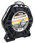 Donut Shaped Twisted String Trimmer Line, .095 Gauge, 1 Lb Spool, 253 Feet, Black case with label, Rugged Weeds Fighter