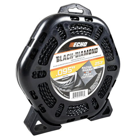 Donut Shaped Twisted String Trimmer Line, .095 Gauge, 1 Lb Spool, 253 Feet, Black case with label, Rugged Weeds Fighter