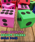 Colorful Foam Dice Set Pack Of 24 Large 1.5 Inch Cubes In Six Bright Colors For Kid Friendly Math Games Classroom Activities And Family Game Night Soft Quiet Play For Little Hands Great Gift For Kids