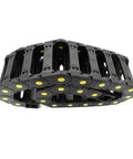 R55 Nylon Drag Chain Cable Carrier 0.98 x 3.03 in 25 x 77 mm, 1 Meter Length, flexible cable chain for industrial cable management.
