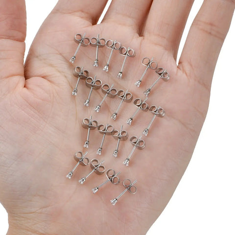 20 Pair 20G 2mm Tiny Stud Earrings Set In 316L Stainless Steel With CZ Ball Studs And Steel Ball Designs For Men And Women Daily Wear Friendly Multipack With Eye Catching Shine And Durable Affordable Earring Set. 20 pairs on hand