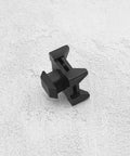 Black nylon groove clip for 15x9.5mm grooves, part of 10 Pack Cable Holder Groove Clips For European Standard 4545 Aluminum Profiles.