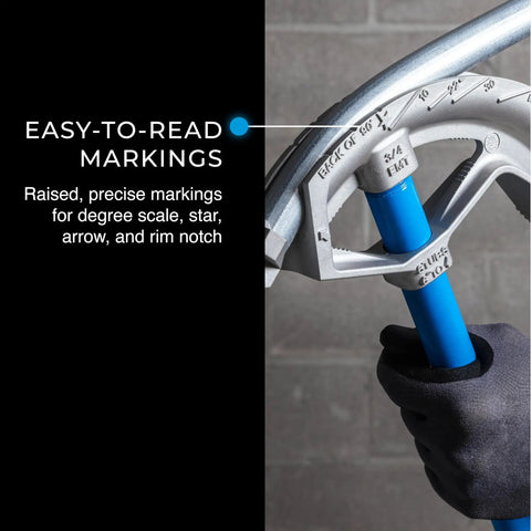 Ideal Electrical 74-032 Aluminum Bender Head For 3/4 Inch Conduit Pipe with easy-to-read degree markings.