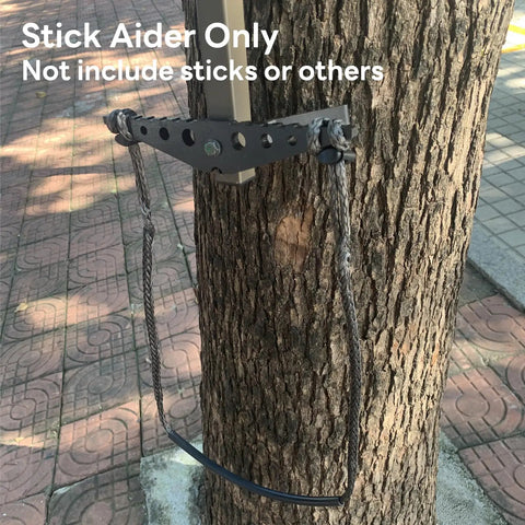 Daisy Chain Climbing Aider For Hunting, Lightweight One And A Half Foot Rope Ladder Step attached to a tree