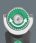 Close-up of Zyklop Pocket Ratchet Set 18-Piece Imperial with 3/8 In Square Drive showing freely pivoting head with 5 locking positions