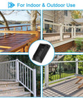 30 Pcs Deck Railing Bracket Connectors For 2x4 Wood Posts With 180 Coated Iron Screws Weatherproof Nylon Brackets For Decks Fences Handrails And Wooden Stair Connections shown in various outdoor installations.