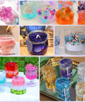 Various DIY Jelly Gel Wax Candles from the DIY Jelly Gel Wax Candles Making Kit With 1.1 Lb Clear Gel Wax For Beginners