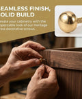 16 Pieces Brass Capped Fixing Screws With Curved Decorative Head Caps For Mirrors And Furniture Golden Color Sturdy Integrated Design