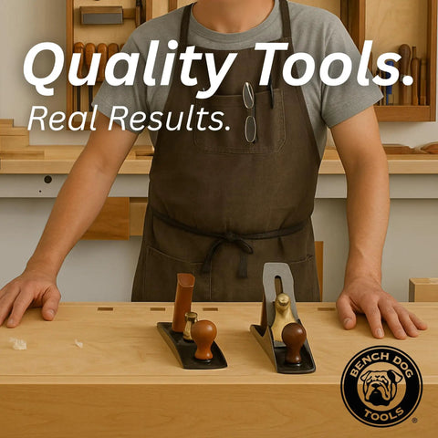 Slick Low Angle Shoulder And Chisel Plane Built For Dead On Edge And End Grain Trimming Boasts An Adjustable Mouth Precision Tuned Steel Blade Plus Includes A Rugged Storage Case displayed on a workbench.