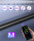 Powerful 100W Sound Bar You Can Split Into Two Towers For Real Movie Night With Bluetooth 5.3 ARC Optical And AUX Detachable Speaker