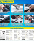 Heavy Duty Trolling Motor Plug And Receptacle Kit For Freshwater And Saltwater Boats Waterproof 8 AWG Connector Socket 60 Amp Up To 48V Marine Battery Accessory With Male And Female Connectors installation steps.