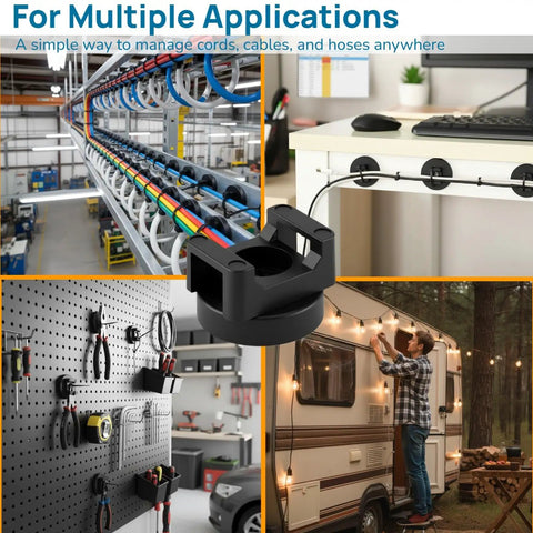 Magnetic Cable Tie Set With 25 Mounts And 200 Self Locking Ties Big Value Cable Management Kit for various applications