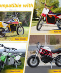 Image showing dirt bikes Razor MX650, MX500, SX500, and RSF650, compatible with Heavy Duty 132 Link 25H Drive Chain for Razor MX Series.