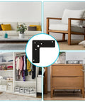 Beefy L Shaped Corner Brackets 4 By 4 By 1.25 Inch Pack Of 10 Black Steel Right Angle Mending Plates for furniture and shelves