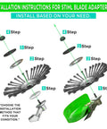 Installation guide for 10 Inch Steel Wire Trimmer Head With Universal Fit For Popular String Trimmers Tough As Nails Wire Brush Cutter Head For Lawn And Garden Heavy Duty Wacker Attachment.