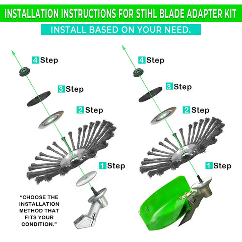 Installation guide for 10 Inch Steel Wire Trimmer Head With Universal Fit For Popular String Trimmers Tough As Nails Wire Brush Cutter Head For Lawn And Garden Heavy Duty Wacker Attachment.
