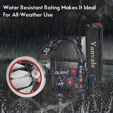 Rechargeable LED Headlamp With USB Charger IPX4 Waterproof For Running Fishing Camping And Outdoor Adventures