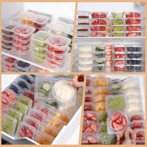 Two Compartment Snack Containers With Lids For Meal Prep And On The Go Storage Double Snack Boxes For Travel Or Camping