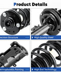 Chevy Front And Rear Struts Assembly With Coil Springs Kit for Equinox 3.0L 07-17 detailed product features