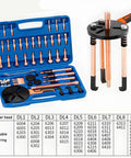 55 Piece Blind Bearing Puller For Wheel Bearing Remover Sets 6004 To 6416 For Inner Outer Bearing Extractor Steel Splitter kit