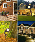 Low Voltage Outdoor Landscape Lighting Kit 10 Pack 5W COB LEDs 500LM Each 12V Waterproof Garden Path Lights With Dusk To Dawn Transformer And 270 Degree Adjustable Heads Warm White illuminating various outdoor scenes