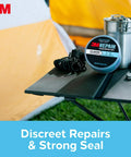 Transparent Repair Tape For Discreet, Long Lasting Fixes Indoors Or Outdoors, 1.88 Inch By 20 Yard Roll, on a camping table