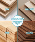 Routers and CNC wood slab options: oak, walnut, pine, cedar for Spoilboard Surfacing Router Bit With ATS Coating For Smooth Cuts.