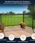 2x2x39 Inch Modular Aluminum Deck Post Weather Ready Built Tough With 6063 Aluminum And AAMA 2604 Textured Black Finish on deck