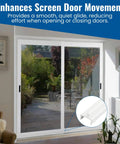 Vinyl Sliding Screen Door Track 72 Inch White Replacement Bottom Rail for patio doors view installed in living room
