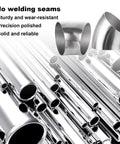 Four Pack 2.5 Inch 45 Degree Exhaust Elbow Pipe Slick 304 Stainless Steel Heavy Duty Mandrel Bend Tailpiece, wear-resistant and polished.