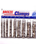 Assorted Hose Clamp Display Kit With 200 Stainless Steel Worm Gear Clamps And Rack For Automotive Use Heavy Duty Clamp Set Built For Quick Easy Installation With Slotted Hex Head