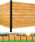 Three Panel No Dig Wood Privacy Fence Screen For Outdoor Use 42 Inch High By 40 Inch Wide Screening For Air Conditioners Trash Bins