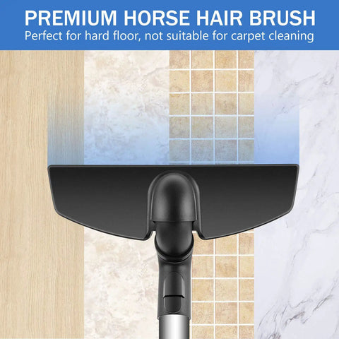 Parquet Twister Floor Brush Attachment For Miele Vacuums SBB 300-3 shown on wood, tile, and marble surfaces