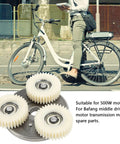 36T Planetary Nylon Gears Clutch Kit for Bafang Electric 500W E Bike Motor with smooth shift system displayed with bike