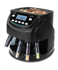 Professional Coin Counter And Sorter With Wrapper Rollers 300 Coins Per Minute LED Display Batch Feature