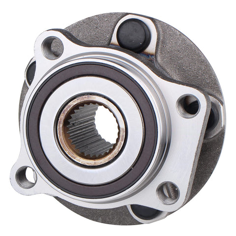 Front Wheel Hub and Bearing Assembly Direct Fit for 2009 to 2014 Subaru Forester, 2008 to 2014 Impreza, 2013 to 2014 WRX, and 2013 to 2014 XV Crosstrek With ABS Replacement Hub Bearing Unit featuring metal construction