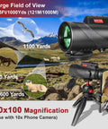 80X High Power Monocular Telescope for Smartphones with Tripod and Adapter Go To Low Light Vision HD Scope for Wildlife Bird Watching