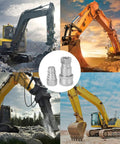 Rock Solid Hardened Steel Hydraulic Quick Coupler 3 4 Inch Npt Iso5675 Compatible Quick Connect Fitting on excavator