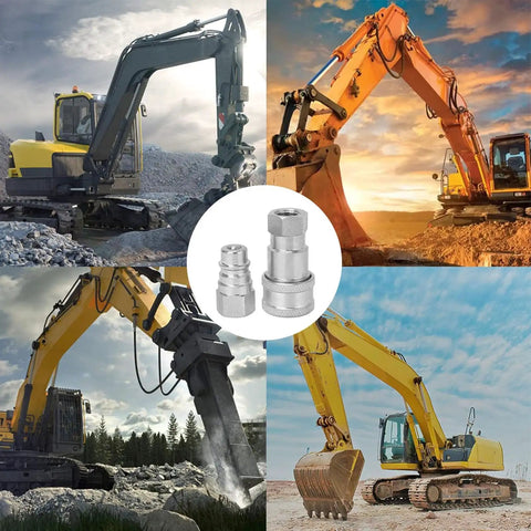 Rock Solid Hardened Steel Hydraulic Quick Coupler 3 4 Inch Npt Iso5675 Compatible Quick Connect Fitting on excavator