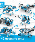 40 Motorized Models Building Kit For Kids 8 And Up A Dope DIY STEM Toy Set with six assembled motorized models displayed
