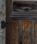 Heavy Duty Weld On Gate Hinges Three Point Five Inch Black Iron for wooden gate installation close-up