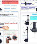 Assembly instruction for 15W Submersible Fountain Pump With 12 RGB LED Lights For A Lit Glow, adjustable heads and LEDs