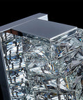 Close-up of Crystal LED Wall Sconce Light For Living Room And Bedroom Modern Glass Wall Mount Fixture showing crystal details