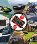 10 Amp Battery Charger And Maintainer For 12V 24V Cars Trucks Boats Marine And Lawn Mower Batteries, Smart Desulfator